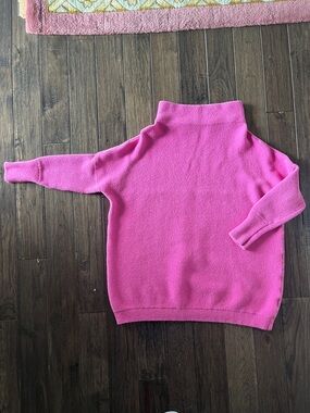 Free People Pink Funnel Neck Sweater